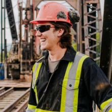 Drilling Team young worker smiling