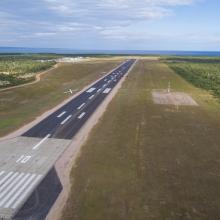 Airport landing runway