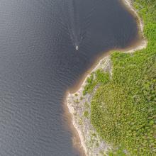 Aerian view on a lake