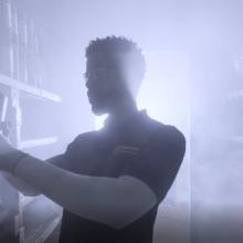 Technician in a humid chamber in laboratory