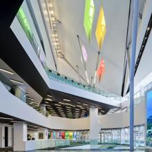 Inside view of the Stanley Milner Library in Edmonton AB