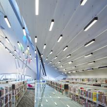 Inside view of the Stanley Milner Library in Edmonton AB