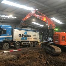 Tar tank enclosure, waggon loading