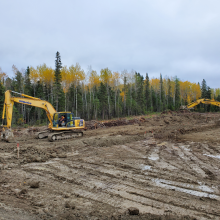 photo of work in progress at Pikangikum first nation