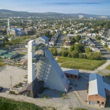 aerial photo of the parc at Thetford mines