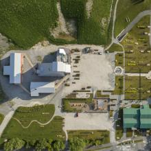 aerial photo of the parc at Thetford mines