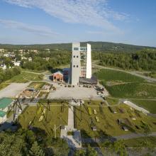 aerial photo of the parc at Thetford mines