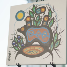 A photo of custom painting by Kevin Belmore