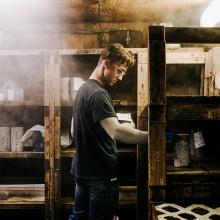 young man working in labatory