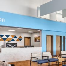 modern healthcare facility reception