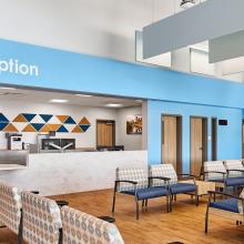 modern healthcare facility reception