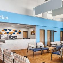 modern healthcare facility reception