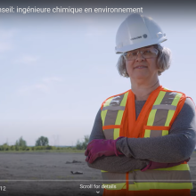 Portrait de Marie-Claude Drouin, directrice de projet et ingénieure chimique en environnement chez Englobe