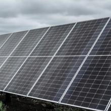 view of solar pannels landscape