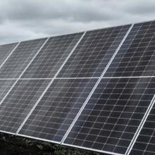 view of solar pannels landscape