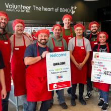 picture of Englobe Calgary office team members happy to support Brown Bagging for Calgary's Kids in their local