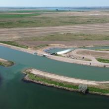 aerial photo of horsefly stormwater management testing project