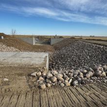 aerial photo of horsefly stormwater management testing project