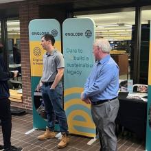 picture of a creer event in ontario with two representatives